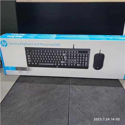 惠普/HP KM100 鼠标/键盘/数据线类/有线键鼠套装
